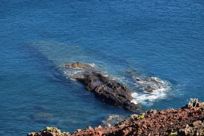 Ocean Waves and Rugged Rocks