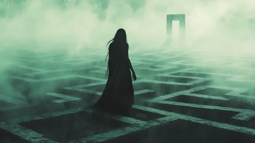 Figure in Misty Labyrinth