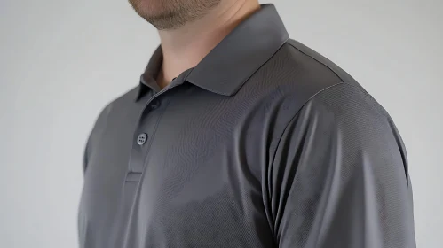 Modern Men's Gray Polo Shirt