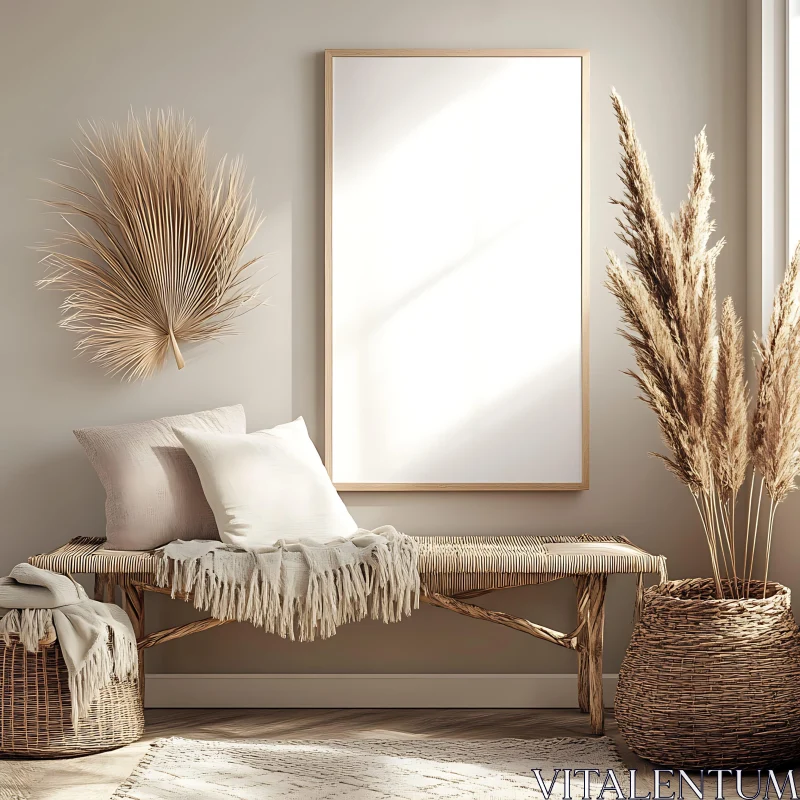 Minimalist Home Decor with Natural Elements AI Image