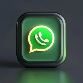 Illuminated WhatsApp Application Logo