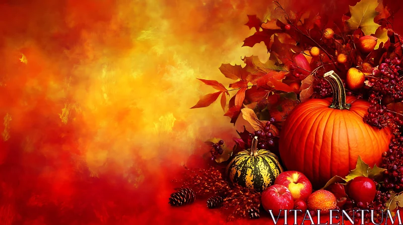 Fall's Bounty: A Thanksgiving Arrangement AI Image