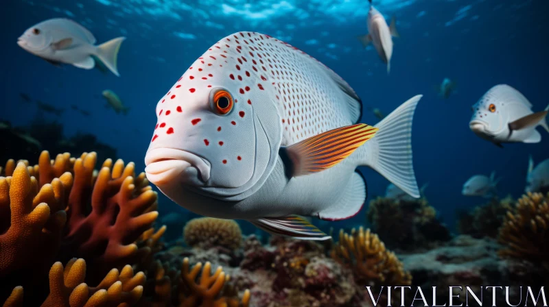 Expressive Tropical Fish among Vibrant Coral Reefs AI Image