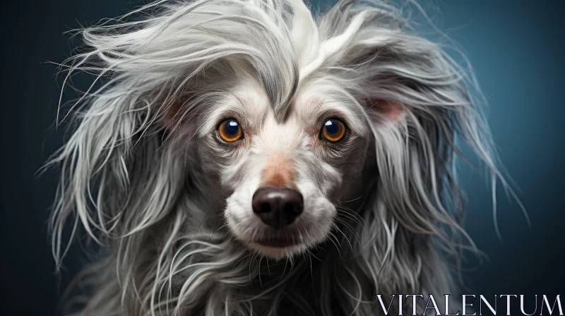 Fashionable Dog Portrait in Fine Art Photography Style AI Image