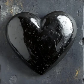 Monochrome Heart Sculpture