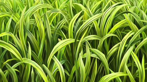 Verdant Grass Blades Fine Art