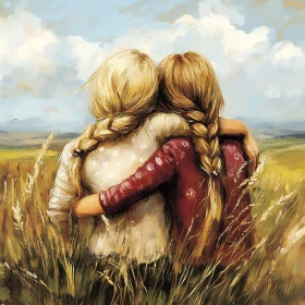 Girls Friendship in Field