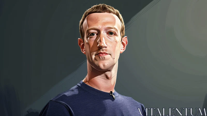 Mark Zuckerberg Detailed Digital Art AI Image