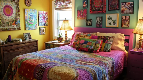 Colorful Interior Design with Bohemian Style