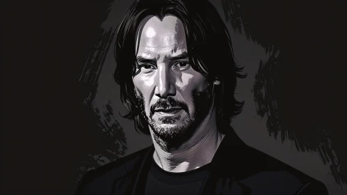 Keanu Reeves Artistic Portrait