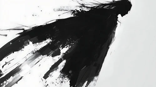 Abstract Figure in Black and White