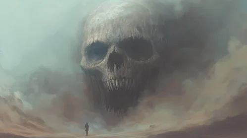 Giant Skull in Fog