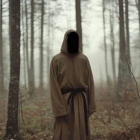 Mysterious Figure in Forest