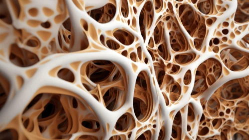 3D Abstract Neurovascular Tissue Artwork