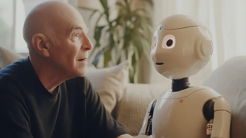 Man and Robot: A Moment of Connection