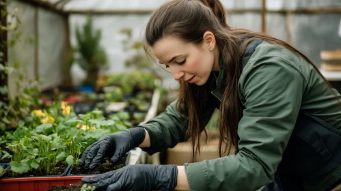Nurturing Plants in a Greenhouse