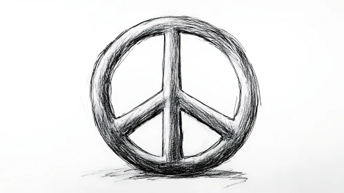 Simple Peace Sign Sketch