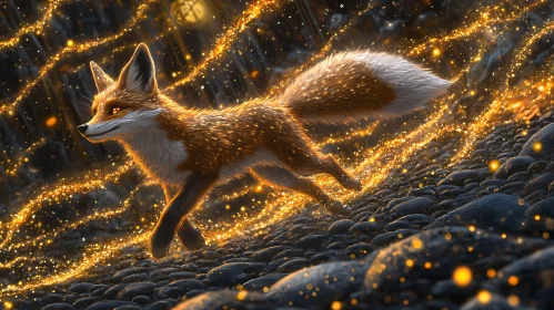 Fox in Magical Golden Light