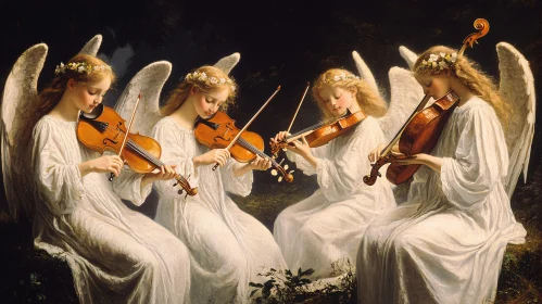 Angels Playing Violins: A Classic Painting