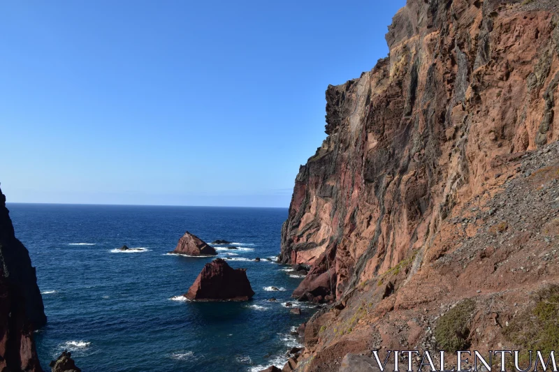 Rugged Madeira Coastline Free Stock Photo