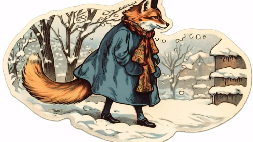 Dapper Fox in Winter Wonderland