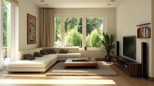 Modern Living Room with Natural Light