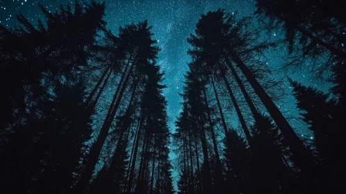 Starry Night Over a Dense Forest