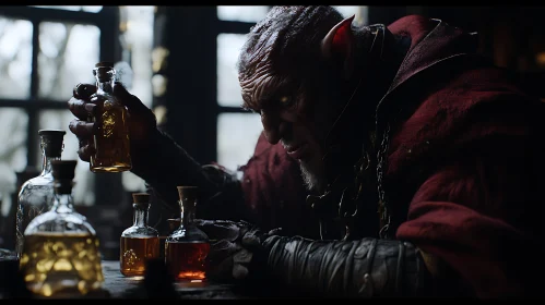 Orcish Alchemist in Deep Thought