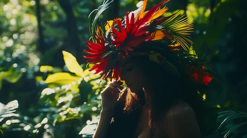 Tropical Headdress Portrait