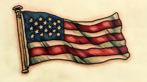 Patriotic American Flag Art