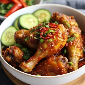 Spicy Chicken Drumsticks in a Bowl