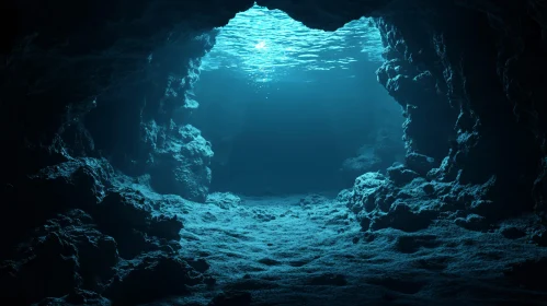 Submerged Cave with Natural Illumination