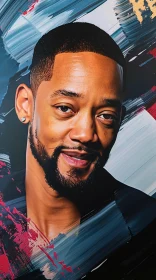 Will Smith in a Dynamic Art Portrait