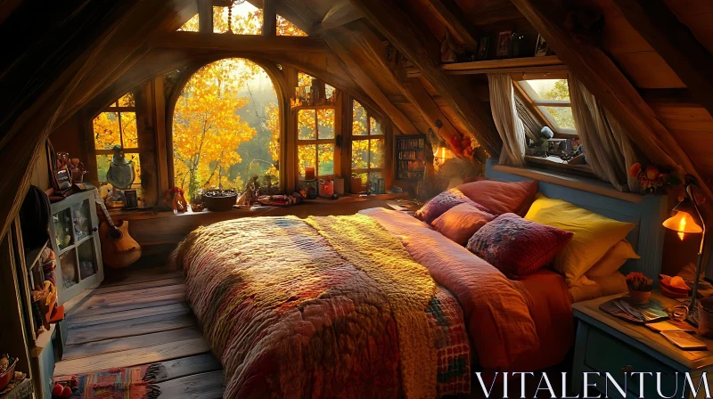 AI ART Warm and Inviting Attic Retreat