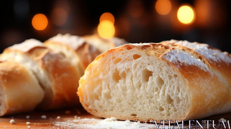 Luminous Sfumato Bread and Candles Still Life AI Image