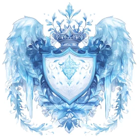 Frozen Coat of Arms with Angelic Wings