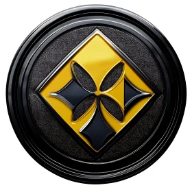 Abstract Gold and Black Emblem Art