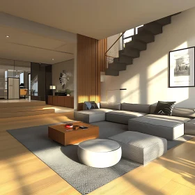 Sunlit Minimalist Living Space