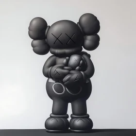 Sculptural Toy Monochrome Art Piece