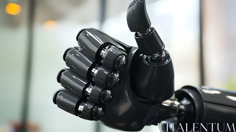 AI ART Cyborg Hand Gesture of Approval