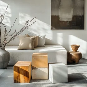 Serene Home Decor with Abstract Art
