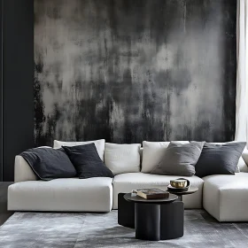 Monochrome Serenity: A Modern Interior Scene