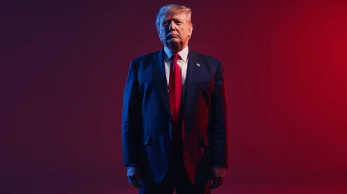 Donald Trump Portrait in Gradient Lighting