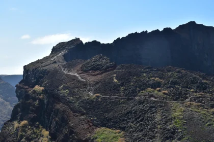 Cliffside Adventure in Volcanic Terrain