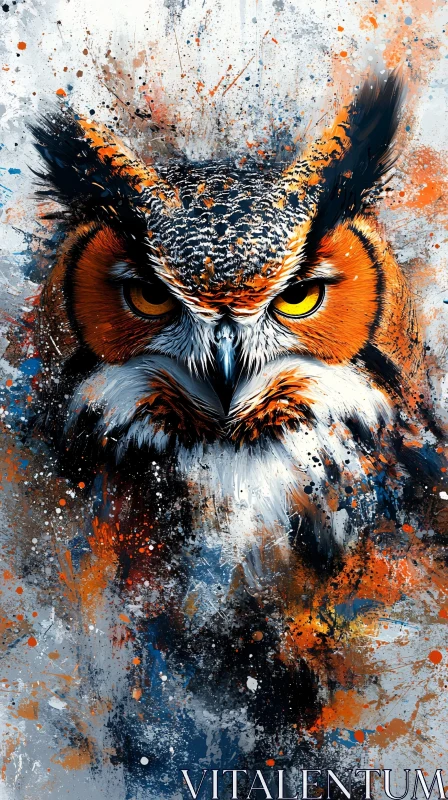 Vivid Owl Art AI Image