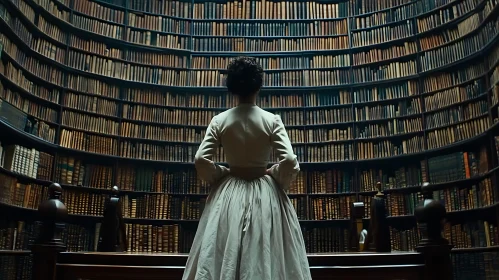Woman in Library