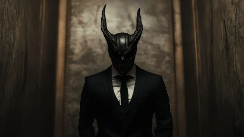 Horned Masked Man in Suit