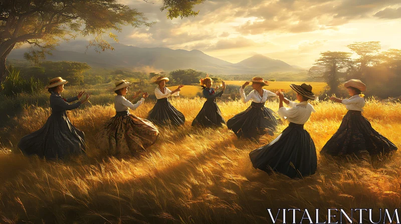 Vintage Dance in the Countryside AI Image