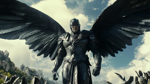 Dark Angel Warrior with Wings