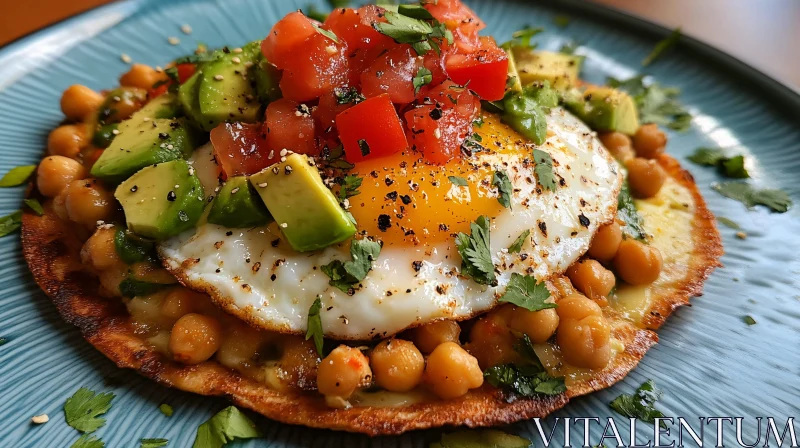 Tasty Morning Egg and Avocado Taco AI Image